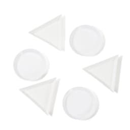10pcs/lot Environmental PP Round Triangle Plate White Containers For Beads Display Tray Packaging For Jewelry Organizer