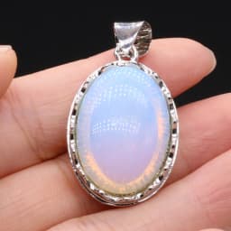 Natural Stone Pendant Egg-Shaped Lace Pendant Rose Quartz/Malachite/Lapis Lazuli/Agates For Jewelry Making DIY Necklace Earrings