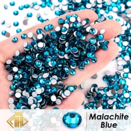 SS6-SS30 Non Hotfix Rhinestones FlatBack Crystal Glass Blue Color Set Glue On Rhinestone For Nail Phone Art Clothes Decoration