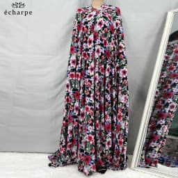 Sleeveless Pullover Dress 1 Piece Set Women Prayer Garment Dubai Abaya Arab Jibab Flowers Djellaba Femmel Khimar Caftan Clothes