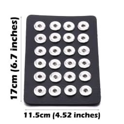 2022 New High Quality Snap Jewelry Display Board Fit 18mm Snap Buttons Jewelry Black Flannel PVC Snap Display Holder