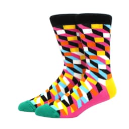 Male Tide Brand men cotton Socks Gradient Color summer Style long wedding sock Men's High Funny Happy Business Socks man sox
