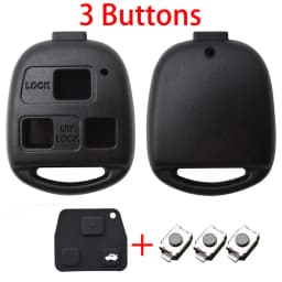 2 3 Button Switch Remote Car Key Shell Case Cover Pad For Toyota RAV4 Prado Corolla Land Cruiser Previa Tarago Pixis Rush Celica