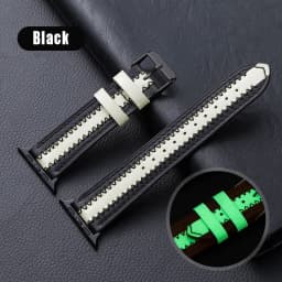 Luminous+Leather strap For Apple watch band 44mm 40mm 38mm 42mm 40 44 mm Unique Trend watchband bracelet iWatch serie 6 5 4 3 se
