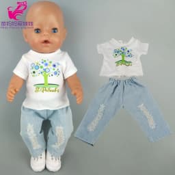 Doll Clothes 43 Cm Baby New Born Doll Hooded Rompers for 18 Inch Americanog Girl Doll Casual Wear