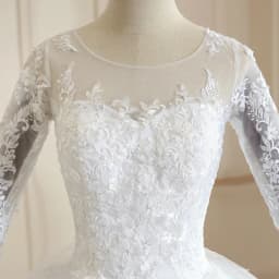 Vestido Noiva White Full Sleeve Wedding Dress With Train Princess Luxury Wedding Dress Robe De Mariee Plus Size Customized