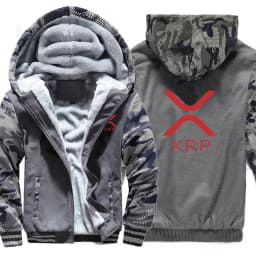 Ripple XRP Cryptocurrency Sweatshirts Men Cool Winter Thicken Wool Liner Crypto Hoodies Pullover