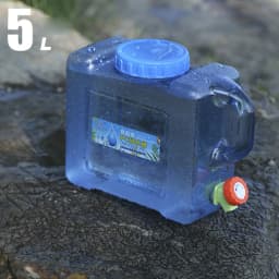 5/8L Car Portable Handheld Water Container PC Outdoor Self-Driving Tour With Faucet Camping Square Barrel Plastic Storage Bucket