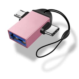 2 in 1 OTG Adapter USB 3.0 Female To Micro USB Male and USB C Male Connector Aluminum Alloy on The Go Converter For xiaomi