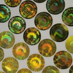 Custom Hologram Sticker Genuine Guaranteed Original Multiple Colors Global Design Logo 3D Laser Holographic Lable Diameter 20mm