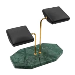Marble Green Base Gold Support Watch Display Stand for Bracelet Double Watch Jewelry Organizer Watch Placement Jewelry Stand
