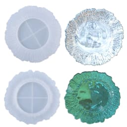 DIY Crystal Mirror Silicone Mold Irregular Fruit Plate Dish Tray Cup Mat Casting Molds Home Decoration Craft Resin Art Mould