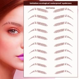 6D Eyebrow Tattoo Sticker Waterproof Eyebrow Templates Tools Cosmetics Professional Makeup Eye Brow Shaper Eyebrows Sticker