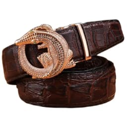Crocodile alligator belt for men luxury strap automatic buckle cowhide genuine leather 2020 designer high quality casual fashion