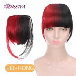 Synthetic Bangs Clip-in Hair Extensions Thick Bangs Hairpieces for Women Daily Heat Resistant Fake Bangs