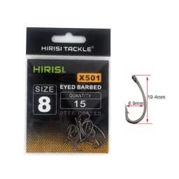 15pcs PTFE Coated High Carbon Stainless Steel Barbed Fish Hook With Eye Carp Fishing Accessories X501