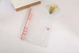 A6/A5 Pink Blue Purple Binder Notebook Cover & Photo Sticker Collect Book Diary Agenda Planner Paper School Stationery