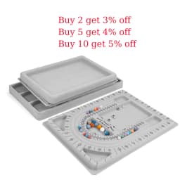 Beading Board Gray Flocked Bead Board Tray Design Craft Bead Tweezers For DIY Bracelet Necklace Jewelry Making Accessories