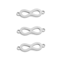 10pcs/lot Love Infinity Symbol DIY Connector Charm Stainless Steel Jewery Making for Necklace Bracelet