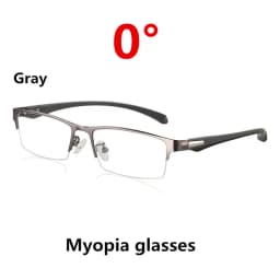 New Sun Photochromic Myopia Eyeglasses Optical Men Student Finished Myopia Eyewear Prescription Glasses Frame Half Rim -1.0 -4.0