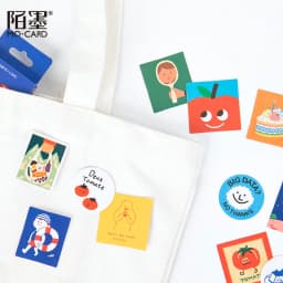 Mohamm 45 PCS Boxed Stickers Fun Planet Cute Cartoon Decoration Sticker Flakes Scrapbooking Gift Girl School Supplies