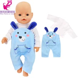 43 Cm Baby Doll Clothes Rompers for 17 Inch Baby Doll Suit Costume Set