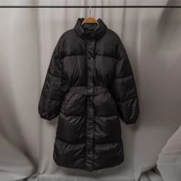 Winter Long White duck down jacket High street Solid Thick warm Female Loose Coat White belt Ladies Outerwear INKEO 1O349