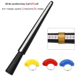 Professional Measuring Gauge Finger Ring Stick Sizer Mandrel Stick Finger Gauge Ring For DIY Fashion Jewelry Measuring Tools Set