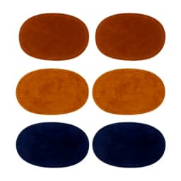 4pcs Oval Suede Cowhide Elbow Knee Velvet Patch Iron On Patches for Sweater Repair Clothing Bag Jeans Garment Sewing Accessories