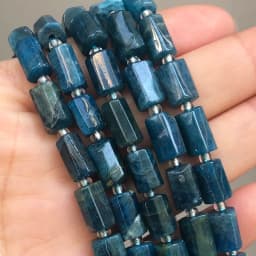 Natural Apatite Lapis lazuli Tiger Eye Jades Beads Faceted Column Loose Beads For Jewelry DIY Making Bracelet Accessories 7.5''