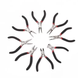 1Pc Black Red Blue Handle Anti-slip Splicing and Fixing Jewelry Pliers Tools & Equipment Kit for DIY Jewelry Accessory Design