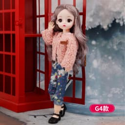 30 Cm 1/6 BJD Doll Winter Dress Set 23 Movable Joint Makeup Cute Girl Brown Eyes Doll with Fashionable New Skirt DIY Toy Gift