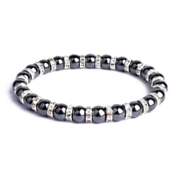 Weight Loss No Magnetic Therapy Bracelet For Men Women Geometric Black Hematite Stone Beads Stretch Health Care Bracelet Jewelry