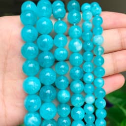 Natural Stone Beads 4 6 8 10mm Turuoqises Lava Amazonite Agates Amethysts Round Beads for Jewelry Making DIY Handmad Bracelet
