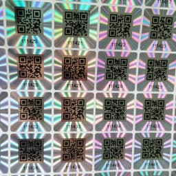 25x25mm 1000pcs Holographic QR Code Sticker, void Tamper Evident, Authentic Laser Security Label, Unique number,Customized