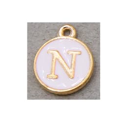 10pcs/26pcs Alphabet Letter Double Face Enamel Charms KC Gold color White Enamel  12*15mm pendants jewelry making Handmade craft