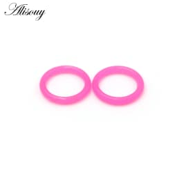 Alisouy 100pcs Rubber Silicone Seal Circle O-Rings Switch Dampeners Industrial Crafts DIY Jewelry For Ear Taper Expander Tunnels