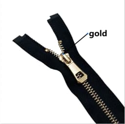 35/45/55/65/75/85cm 5# Colorful High Quality Open-end Auto Lock Gold Metal Zipper DIY Handcraft For Clothing Pocket Garment Shoe