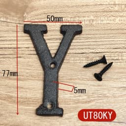 Metal Letters House Numbers Retro 3D Sign Cafe Wall Creative Cast Iron Decoration Doorplate Digital Arabic Furniture Hardware