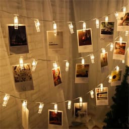 Garland Clothespins Led Photo Clip Lights String Weeding Decorations Christmas Ornaments New Year 2026 Home Decor 6/10M Bedroom