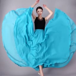 2022 Chiffon Long Skirts For Women Elegant Casual High Waist Boho Beach Maxi Skirts Saias Femme Solid Dance Skirt Streetwear