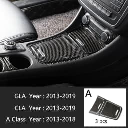 Carbon Fiber For Mercedes A GLA CLA Class W176 X156 C117 Car Interior Gearshift AC CD Panel Door Armrest Cover Trim Accessories