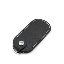 Genuine Leather U Disk Hasp Storage Bags Protective Cover Key Holder Black Bag Cases for USB Flash Drive Pen Drive Pendrives