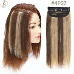 TESS Clip In Human Hair Extensions 100% Natural Extension Hair Clip 8cm Hairpiece Replenish Hair Volume Clip In Natural Hair