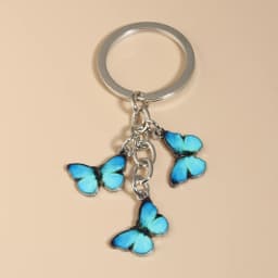 Cute Keychain Colorful Butterfly Key Ring Enamel Flying Animals Key Chains For Women Girls Handbag Accessorie Handmade Jewelry