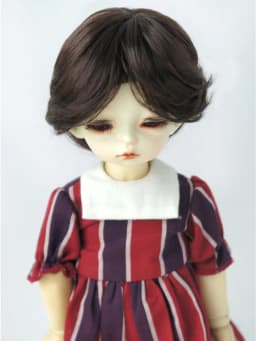 Doll Wigs JD075 1/6 1/8 1/4 1/3 Short Boyish Cupid Curls Synthetic Mohair BJD Wigs 5-6' 6-7' 7-8' 8-9' OB11 YOSD Doll Hair