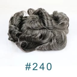 Man Human Hair 80%Density Ultra Thin 0.02mm Full Skin PU New Men Toupee Grey White 1B80 60R# Male Hairpieces Capillary Prosthes