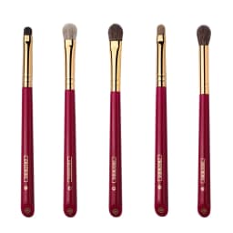 CHICHODO Makeup Brush-Luxurious Red Rose series-Selected Natural Animal Hair EyeBrushes Set-Professional Eye Make Up Brush Tools