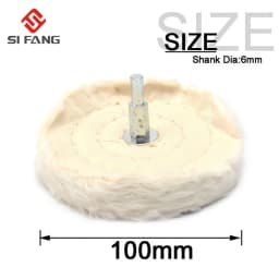 1Pc Cotton Polishing Wheels Cloth Buffing Wheel Grinder for Jewelry Wood Metal Abrasive Tools For Drill With 1/4'' Shank