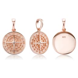 JINAO HIP HOP 925 Silver High Compass Quality Pendant&Necklace With 4mm Tennis Chain Men and Women Jewelry For Gift